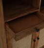 Baarn Mango Wood 2 Door Bar Cabinet In Rustic Teak Finish