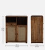 Baarn Mango Wood 2 Door Bar Cabinet In Rustic Teak Finish