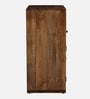 Baarn Mango Wood 2 Door Bar Cabinet In Rustic Teak Finish