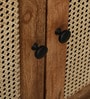 Baarn Mango Wood 2 Door Bar Cabinet In Rustic Teak Finish