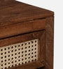 Baarn Mango Wood Bedside Table In Rustic Teak Finish