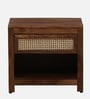 Baarn Mango Wood Bedside Table In Rustic Teak Finish