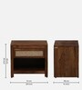 Baarn Mango Wood Bedside Table In Rustic Teak Finish