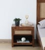 Baarn Mango Wood Bedside Table In Rustic Teak Finish