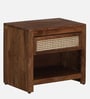 Baarn Mango Wood Bedside Table In Rustic Teak Finish
