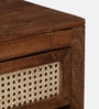 Baarn Mango Wood Bedside Table In Rustic Teak Finish