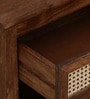 Baarn Mango Wood Bedside Table In Rustic Teak Finish