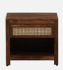 Baarn Mango Wood Bedside Table In Rustic Teak Finish