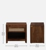 Baarn Mango Wood Bedside Table In Rustic Teak Finish