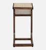 Baarn Mango Wood C Shaped Table In Rustic Teak Finish