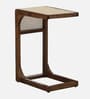 Baarn Mango Wood C Shaped Table In Rustic Teak Finish