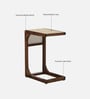 Baarn Mango Wood C Shaped Table In Rustic Teak Finish