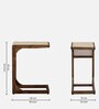 Baarn Mango Wood C Shaped Table In Rustic Teak Finish