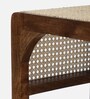 Baarn Mango Wood C Shaped Table In Rustic Teak Finish