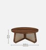 Baarn Mango Wood Coffee Table In Rustic Teak Finish