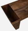 Baarn Mango Wood Coffee Table In Rustic Teak Finish With Magazine Holder