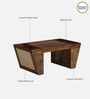 Baarn Mango Wood Coffee Table In Rustic Teak Finish With Magazine Holder