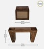 Baarn Mango Wood Coffee Table In Rustic Teak Finish With Magazine Holder