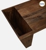 Baarn Mango Wood Coffee Table In Rustic Teak Finish With Magazine Holder