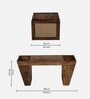 Baarn Mango Wood Coffee Table In Rustic Teak Finish With Magazine Holder