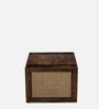 Baarn Mango Wood Coffee Table In Rustic Teak Finish With Magazine Holder