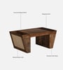 Baarn Mango Wood Coffee Table In Rustic Teak Finish With Magazine Holder