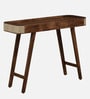 Baarn Mango Wood Console Table In Rustic Teak Finish