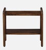 Baarn Mango Wood End Table In Rustic Teak Finish