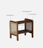 Baarn Mango Wood End Table In Rustic Teak Finish
