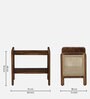 Baarn Mango Wood End Table In Rustic Teak Finish