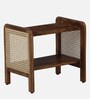 Baarn Mango Wood End Table In Rustic Teak Finish