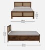 Baarn Mango Wood King Size Bed In Rustic Teak Finish With Box Storage