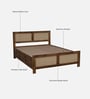 Baarn Mango Wood King Size Bed In Rustic Teak Finish With Box Storage