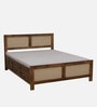 Baarn Mango Wood King Size Bed In Rustic Teak Finish With Box Storage