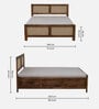 Baarn Mango Wood King Size Bed In Rustic Teak Finish With Box Storage