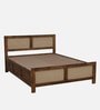 Baarn Mango Wood King Size Bed In Rustic Teak Finish With Box Storage