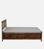 Baarn Mango Wood King Size Bed In Rustic Teak Finish With Box Storage