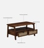 Baarn Mango Wood Large Coffee Table In Rustic Teak Finish