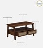 Baarn Mango Wood Large Coffee Table In Rustic Teak Finish