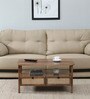 Baarn Mango Wood Small Coffee Table In Rustic Teak Finish