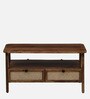 Baarn Mango Wood Small Coffee Table In Rustic Teak Finish