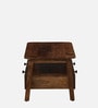 Baarn Mango Wood Small Coffee Table In Rustic Teak Finish