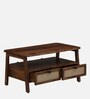 Baarn Mango Wood Small Coffee Table In Rustic Teak Finish