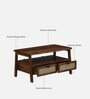 Baarn Mango Wood Small Coffee Table In Rustic Teak Finish