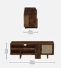 Baarn Mango Wood TV Unit In Rustic Teak Finish