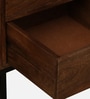 Baarn Mango Wood Wardrobe In Rustic Teak Finish With Drawer