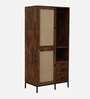 Baarn Mango Wood Wardrobe In Rustic Teak Finish With Drawer