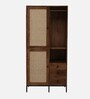 Baarn Mango Wood Wardrobe In Rustic Teak Finish With Drawer