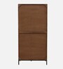 Baarn Mango Wood Wardrobe In Rustic Teak Finish With Drawer