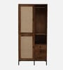 Baarn Mango Wood Wardrobe In Rustic Teak Finish With Drawer